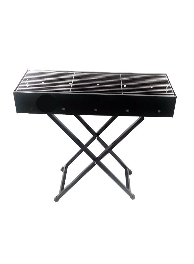 Portable Foldable Charcoal BBQ Grill with Extended Side Table – Heavy-Duty Outdoor Barbecue Stand for Camping, Picnics, and Backyard Parties - Image 4